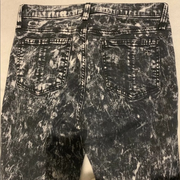 Rag & Bone Acid B&W Stretch Denim Skinny Jean Sz26 - Picture 6 of 7